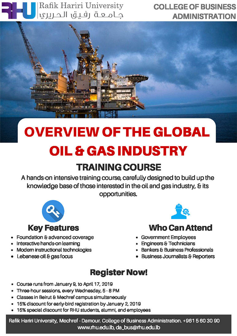 RHU to offer an oil and gas training certificate course Spring 2019